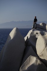 Capo Testa - Corsika im Hintergrund